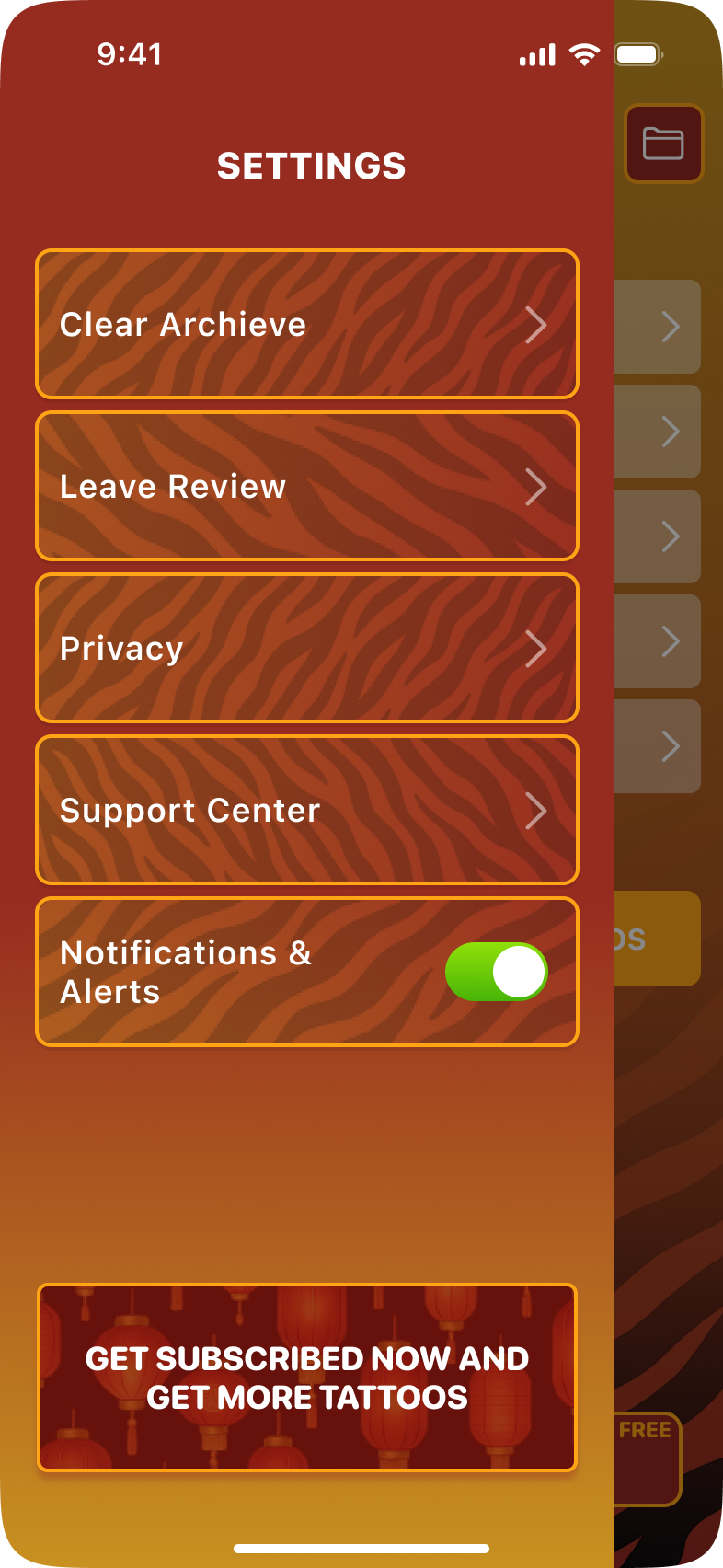 Before and after preview of a large back tiger tattoo